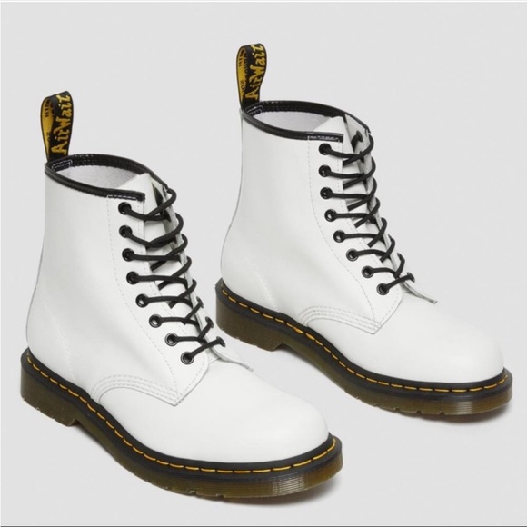 Dr. Martens Shoes - Dr. Marten white patent leather boots 1460